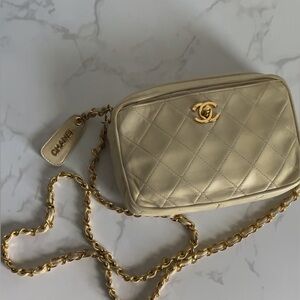 SOLD Chanel Beige Lambskin Camera Bag